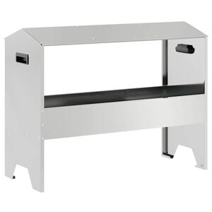 vidaXL Hranilica za stoku Srebrno 79 x 35 x 62 cm Cinkani čelik