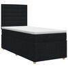 vidaXL Boxspring krevet s madracem Crna 80 x 200 cm Tkanina