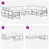 vidaXL Set vanjskih sofa s jastukom 9 pcs Prirodna i krem