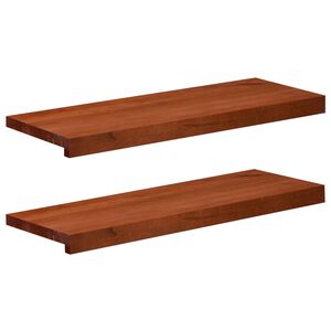 vidaXL Prozorske klupice 2 kom. Smeđa 80x 30 x 2 cm Čvrsto drvo bukve