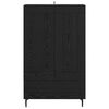 vidaXL Highboard Crni hrast 69,5 x 31 x 115 cm Konstruirano drvo