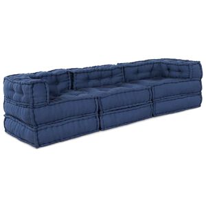 vidaXL Modularna sofa Tkanina Indigo 210 x 70 x 56 cm