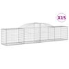 vidaXL Lučne gabionske ko&scaron;are 15 kom 300x50x60/80 cm pocinčano željezo