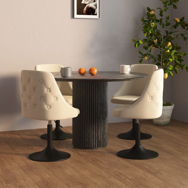 vidaXL Blagovaonske stolice 4 kom krem bar&scaron;unaste