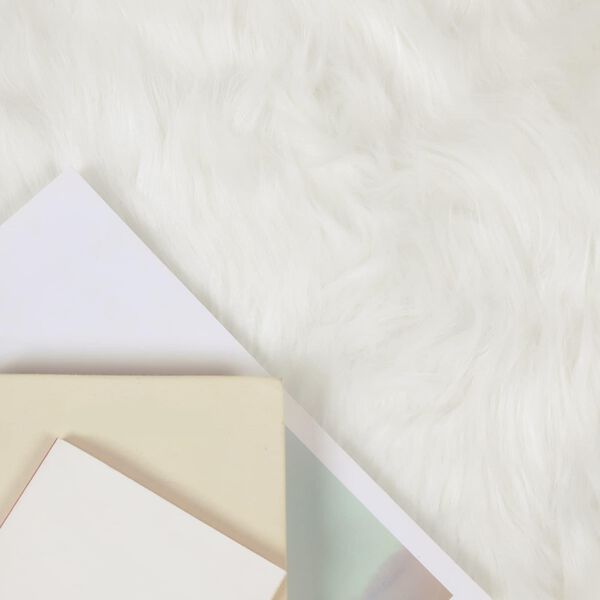 vidaXL Umjetni Tepih od Ovčje Kože Tafalla Bijelo Ø 160 cm Poliester