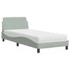 vidaXL Krevet s madracem Dover svjetlosivi 90x190 cm bar&scaron;unasti
