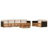 vidaXL Set vanjskih sofa 7 pcs Prirodna Čvrsto drvo akacije