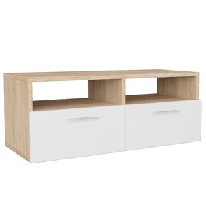 vidaXL TV Ormarić od Iverice 95x35x36 cm Boja Hrasta i Bijela