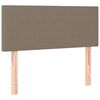 vidaXL Krevet box spring s madracem LED smeđesivi 90x190 cm tkanina