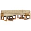 vidaXL Set vanjskih sofa 6 kom. Prirodna i bež