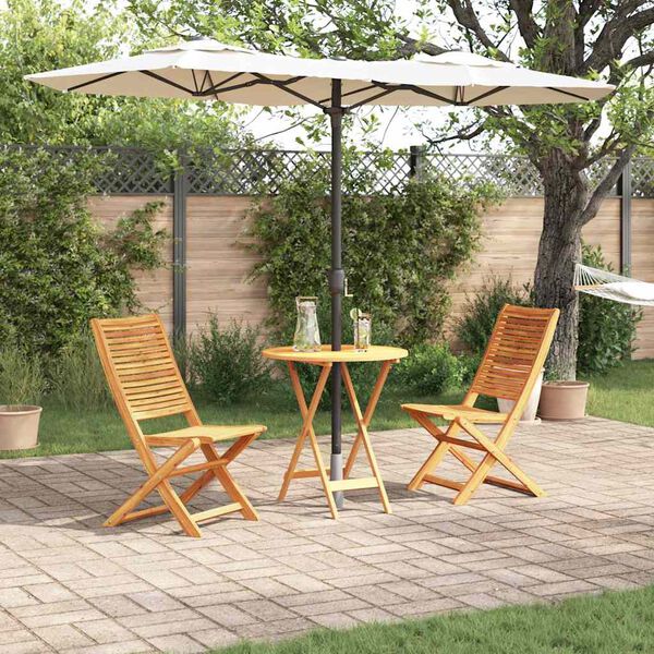 vidaXL Sklopivi bistro set 3 pcs Smeđa Čvrsto drvo akacije