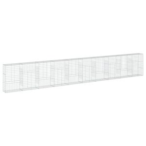 vidaXL Gabionska ko&scaron;ara s poklopcem 1000x50x150 cm pocinčano željezo