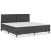vidaXL Krevet od tkanine s oprugama tamnosivi 200 x 200 cm
