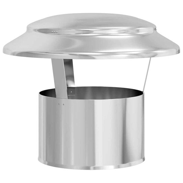 vidaXL Pokrov za dimnjak protiv ki&scaron;e Srebrno 25 x 25 x 20 cm