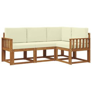 vidaXL Set vanjskih sofa s jastukom 4 pcs Prirodna i krem