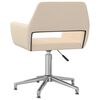 vidaXL Okretna blagovaonska stolica od tkanine krem