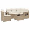 vidaXL 6-dijelni set vrtnih sofa s jastucima bež od poliratana