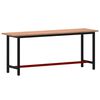 vidaXL Radni stol 200x55x81,5 cm od masivne bukovine i metala