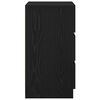 vidaXL Noćni ormarić s 3 ladice crni 39x35x65 cm