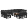 vidaXL Set vanjskih sofa 13 kom. Crna i tamno siva Poliester