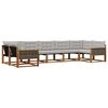 vidaXL Set vanjskih sofa 7 kom. Prirodna i svjetlosiva