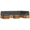 vidaXL Set vanjskih sofa 9 kom. Prirodna i antracit