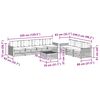 vidaXL Set vanjskih sofa s jastukom 8 pcs Prirodna i svijetlo siva