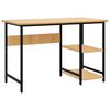 vidaXL Stol za računalo crni i hrast 105 x 50 x 72 cm MDF i metal
