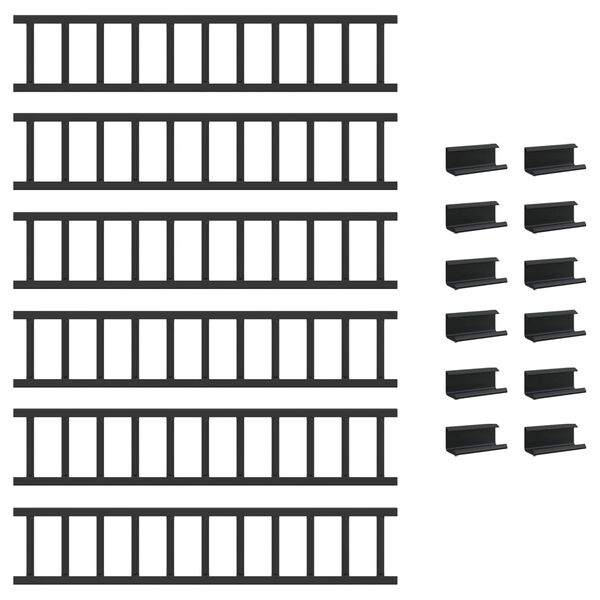 vidaXL Za&scaron;tita od snijega za krov Crna 600 x 2,5 x 20 cm Čelik