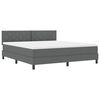 vidaXL Boxspring krevet s madracem Tamno siva 180 x 200 cm tkanina
