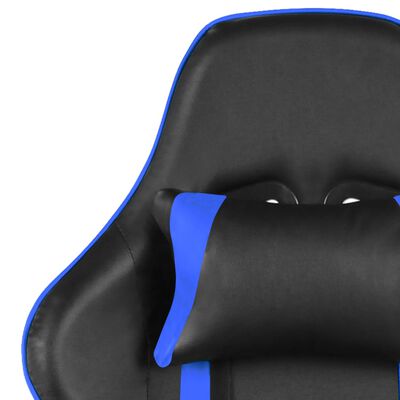 vidaXL Okretna igraća stolica s osloncem za noge plava PVC