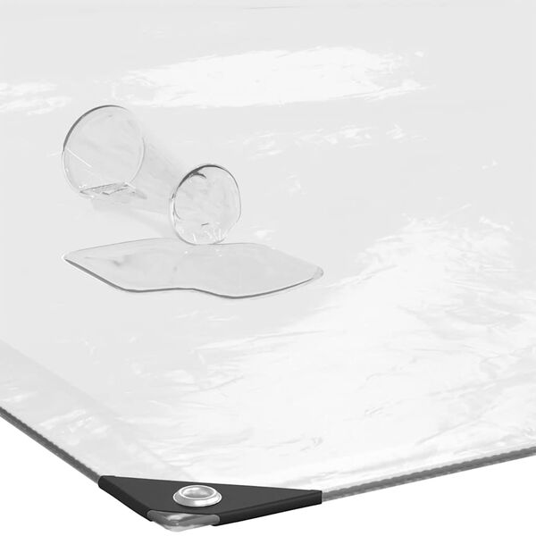 vidaXL Prozirna cerada s u&scaron;icama 6x8 m polietilen