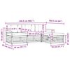 vidaXL Set vanjskih sofa s jastukom 4 pcs Prirodna i bež