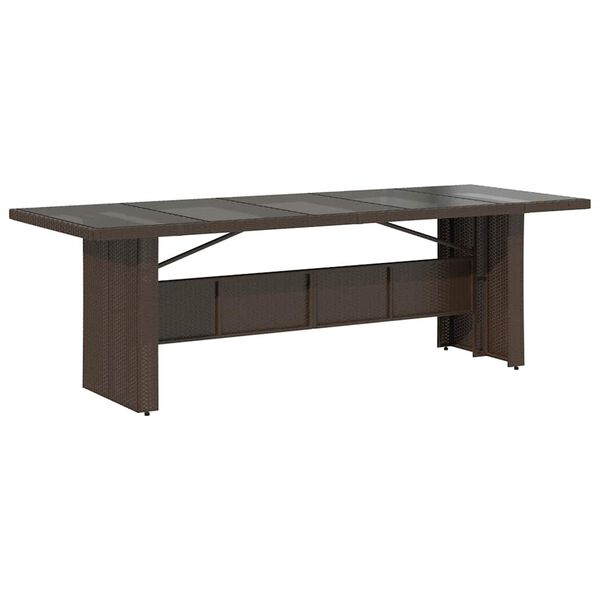 vidaXL 11-dijelni vrtni bistro set od poliratana s jastucima smeđi