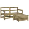vidaXL 3-dijelni set vrtnih sofa od impregnirane borovine