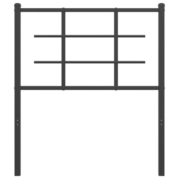 vidaXL Metalno uzglavlje crno 75 cm