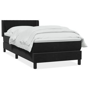 vidaXL Box spring krevet s madracem crni 80 x 220 cm bar&scaron;unasti