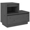 vidaXL Noćni ormarić sivi 60 x 34 x 51 cm od masivne borovine