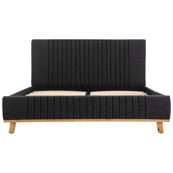 vidaXL Okvir za krevet od tkanine tamnosivi 140 x 200 cm