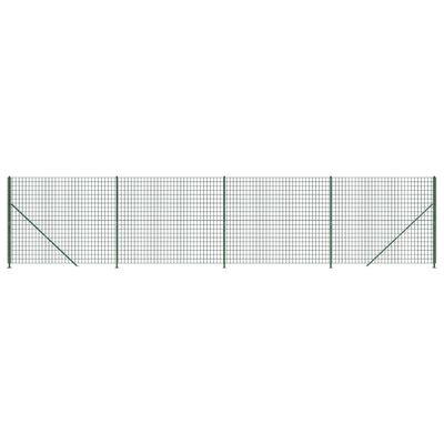 vidaXL Ograda od žičane mreže s prirubnicom zelena 1,4x10 m