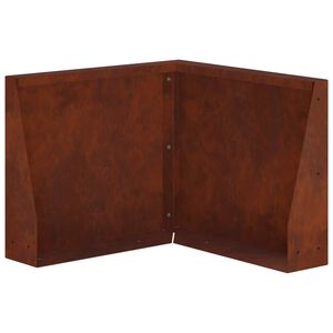 vidaXL Zid za zadržavanje 50 x 50 x 30 cm Otporni čelik Rđa