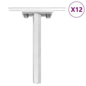 vidaXL Plutajući nosači za police 12 kom nevidljivi ugljični čelik