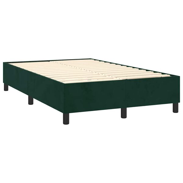 vidaXL Krevet box spring s madracem tamnozeleni 120x190 cm bar&scaron;unasti