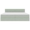 vidaXL Krevet s od storage Svijetlo siva 200 x 200 cm Baršun