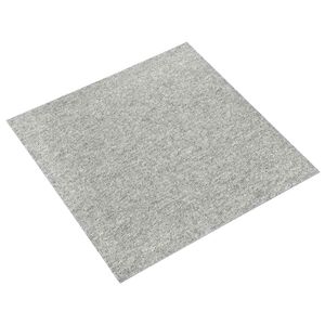 vidaXL Tepih 20 kom. Svjetlosiva 50 x 50 cm 100% Polipropilen