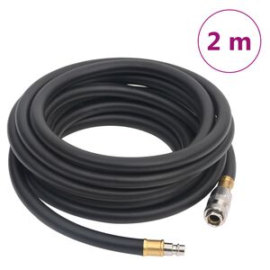 vidaXL Hibridno zračno crijevo crno 0,6 " 2 m od gume i PVC-a