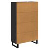 vidaXL Highboard Crni hrast 69,5 x 31 x 115 cm Konstruirano drvo