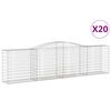 vidaXL Lučne gabionske ko&scaron;are 20kom 400x50x100/120cm pocinčano željezo