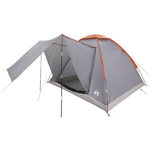 vidaXL Kamping &scaron;ator 4-osobni Siva i narančasta Poliester i čelik