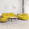 vidaXL 3-dijelni set sofa s jastucima žuti bar&scaron;unasti